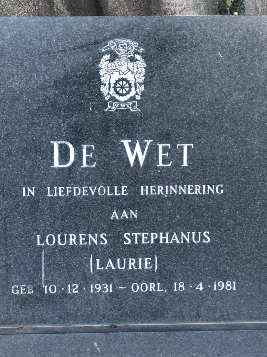 WET Lourens Stephanus, de 1931-1981