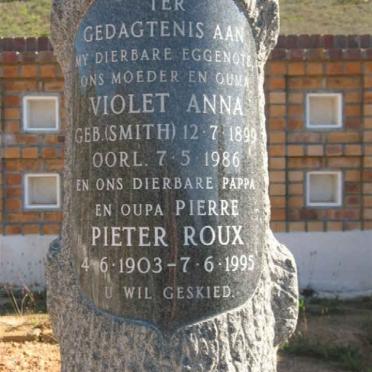 MALHERBE  Pieter Roux 1903-1995 &amp; Violet Anna SMITH 1899-1986