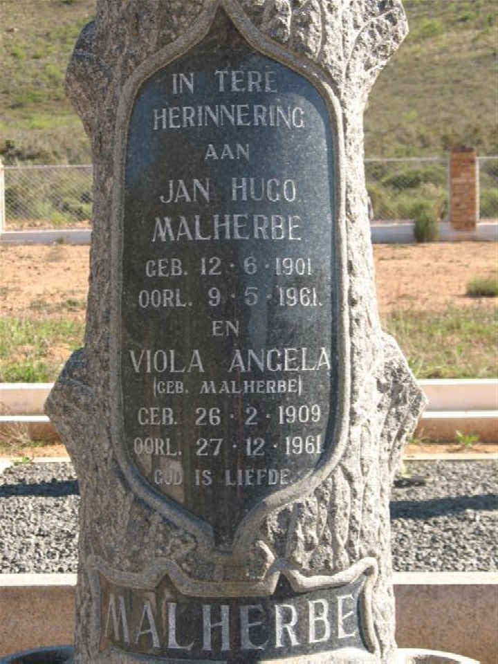 MALHERBE Jan Hugo 1901-1961 &amp; Viola Angela MALHERBE 1909-1961
