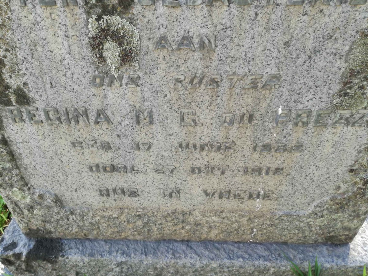 PREEZ Regina M.C., du 1889-1918