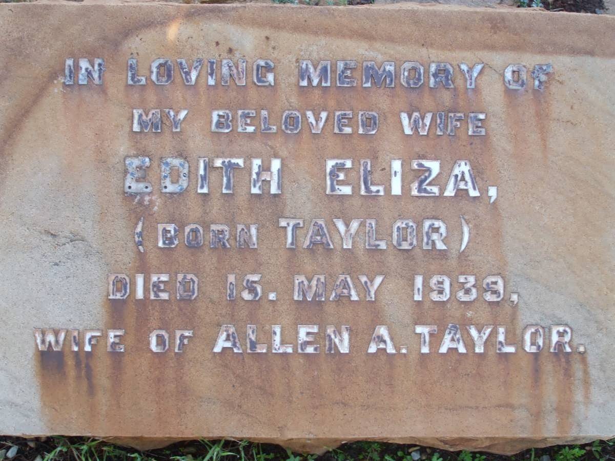 TAYLOR Edith Eliza nee TAYLOR -1939