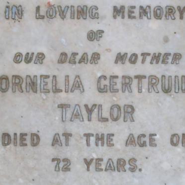 TAYLOR Cornelia Gertruida