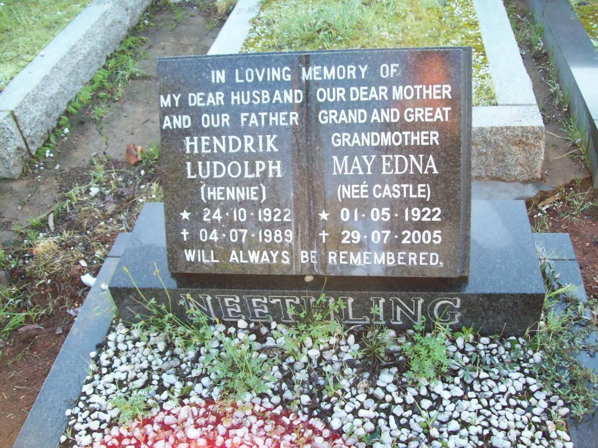NEETHLING Hendrik Ludolph 1922-1989 &amp; May Edna CASTLE 1922-2005