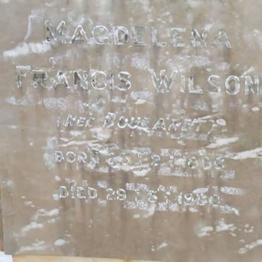 WILSON Magdelena Francis nee BOUGARDT 1888-1938