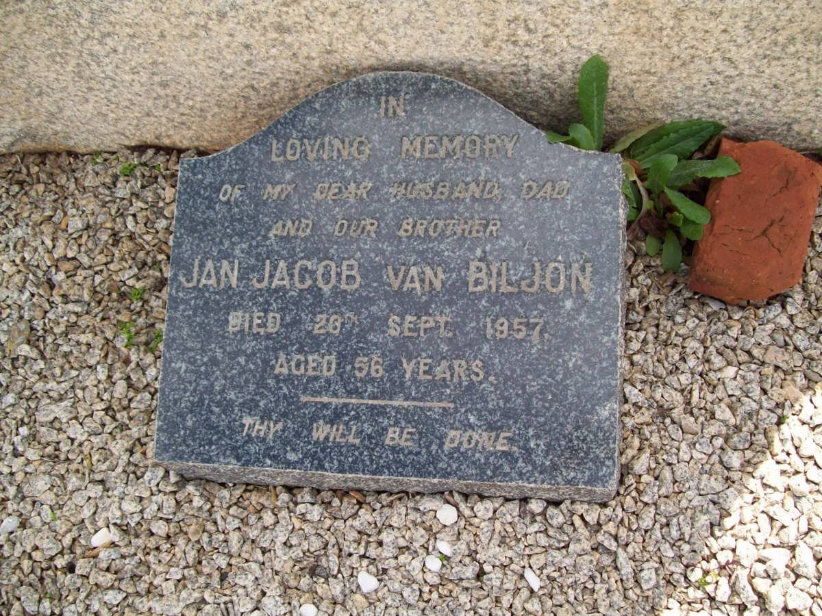 BILJON Jan Jacob, van -1957