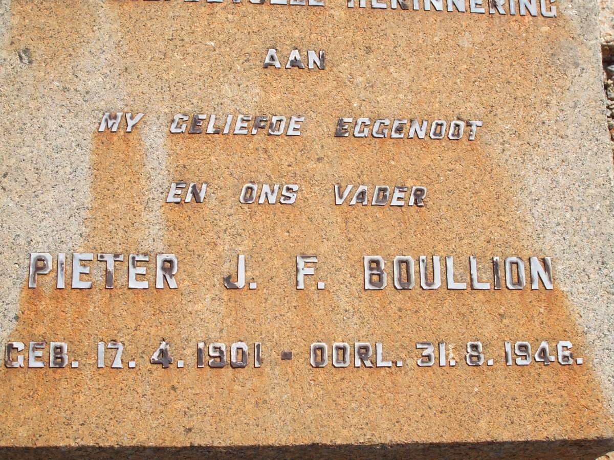 BOULLION Pieter J.F. 1901-1946