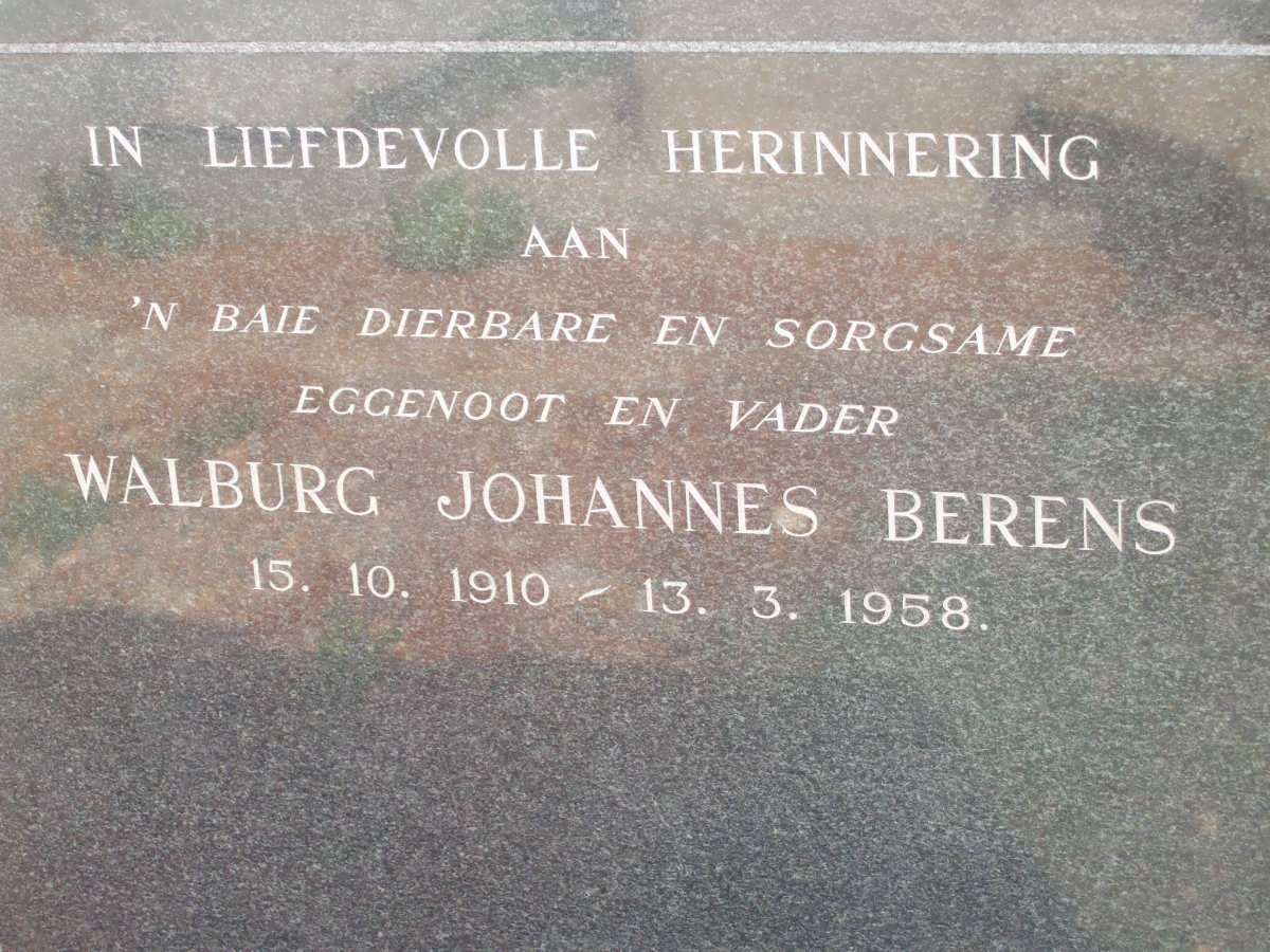 BERENS Walburg Johannes 1910-1958