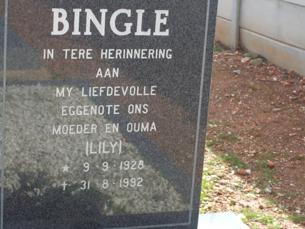 BINGLE Lily 1928-1992
