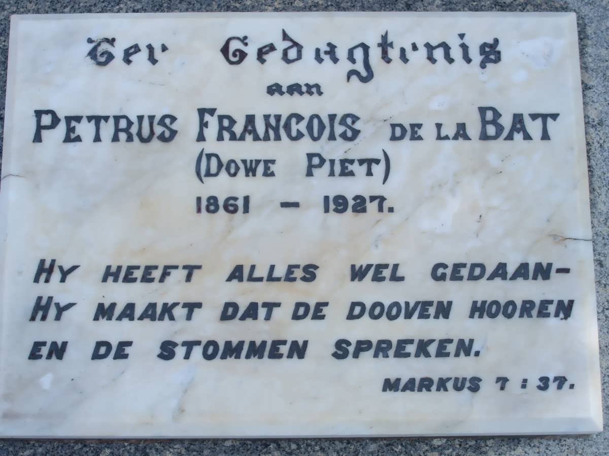 BAT Petrus Francois, de la 1861-1927
