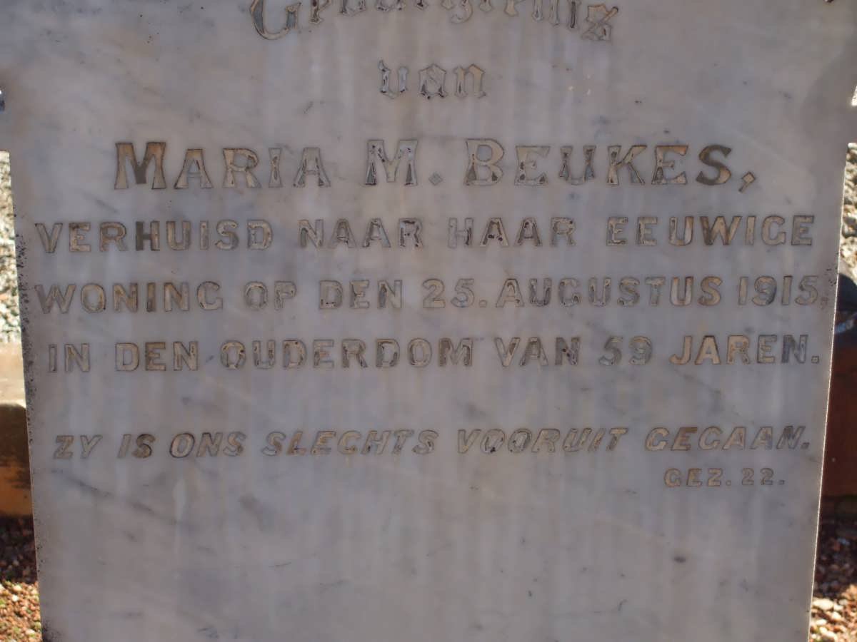 BEUKES Maria M. -1915