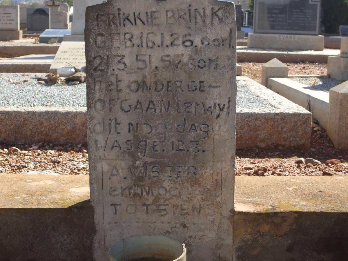 BRINK Frikkie 1926-1951