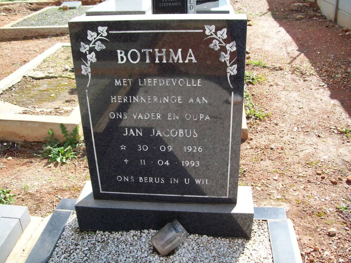 BOTHMA Jan Jacobus 1926-1993