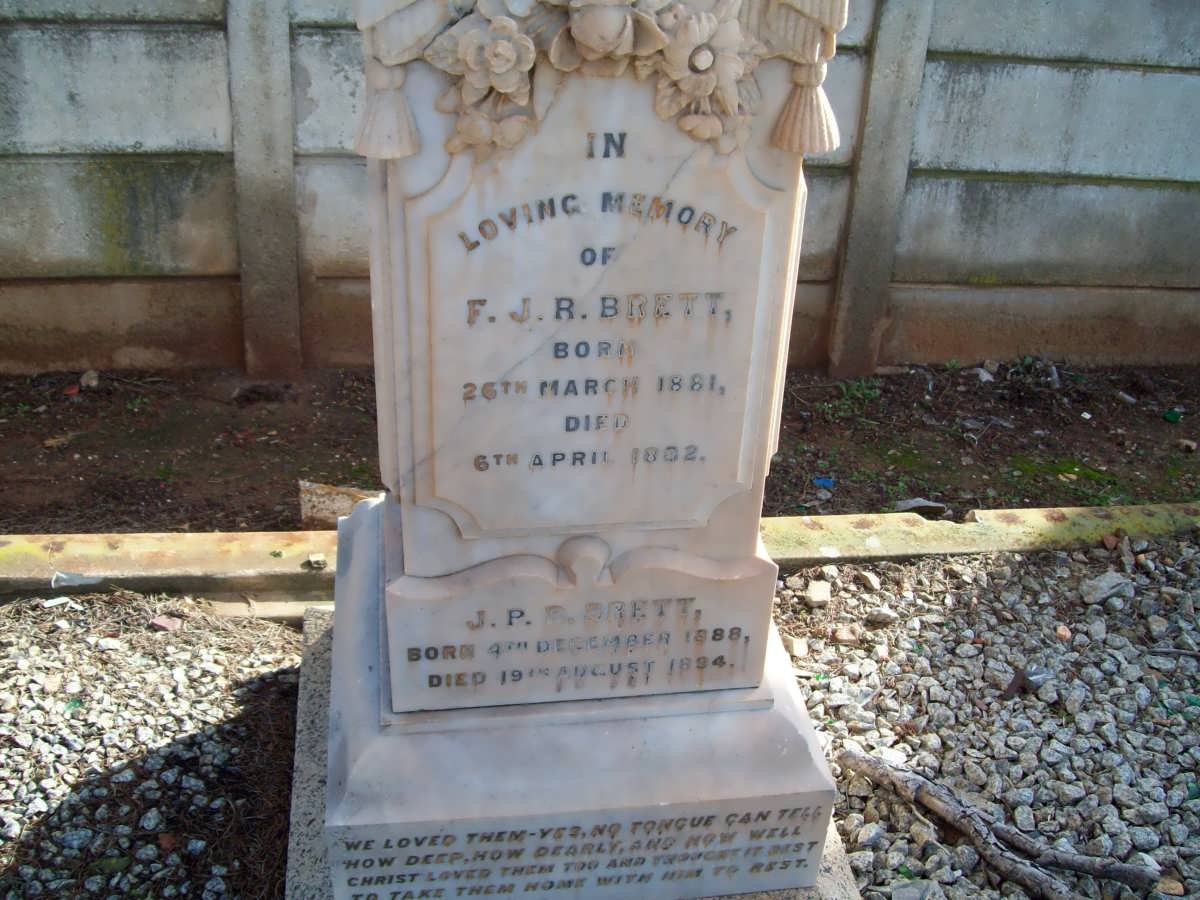 BRETT F.J.R. 1881-1882  :: BRETT J.P.B. 1888-1894