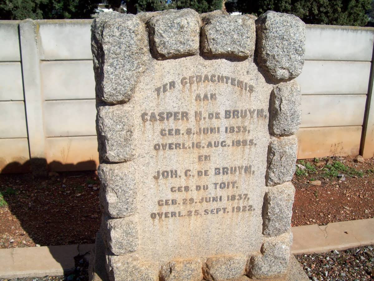 BRUYN Casper N., de 1833-1895 &amp; J.C. DU TOIT 1837-1922