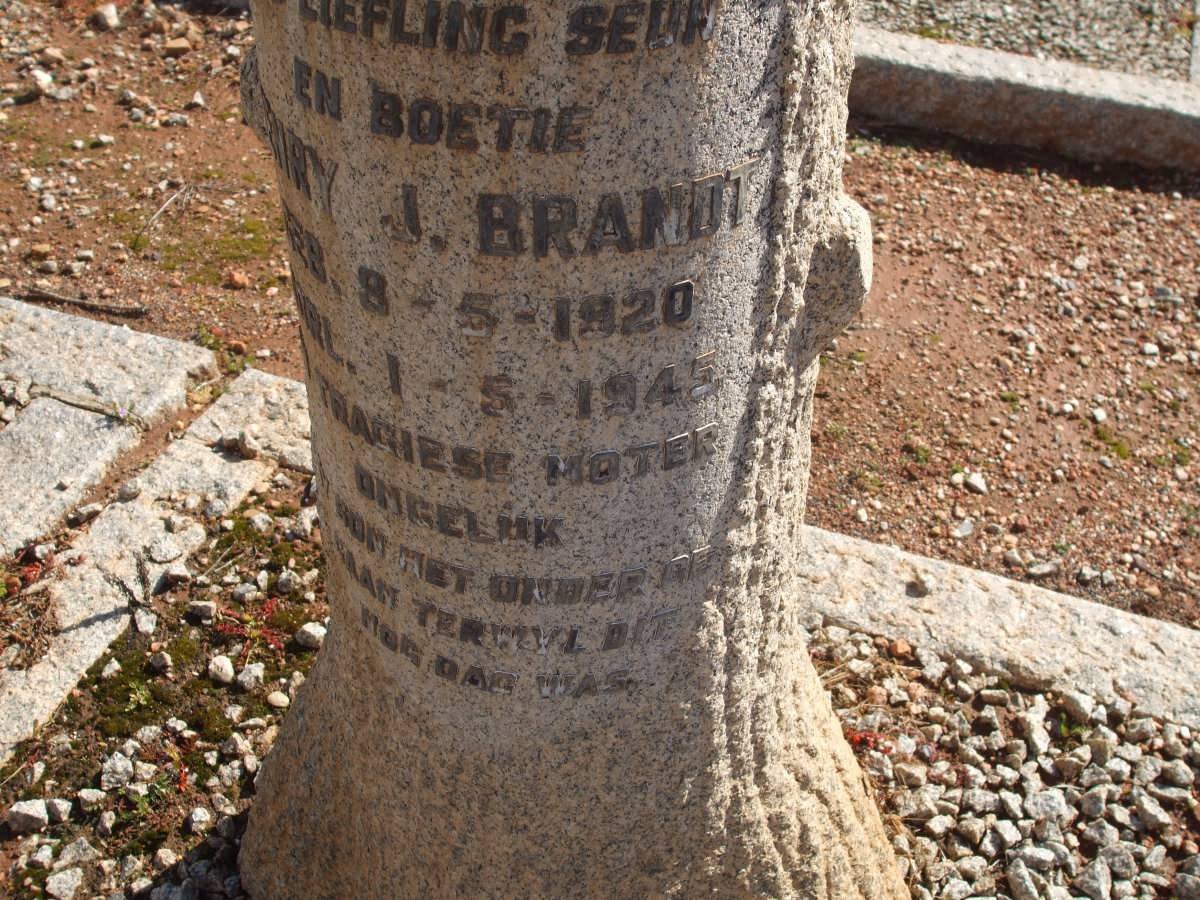 BRANDT Henry J. 1920-1945
