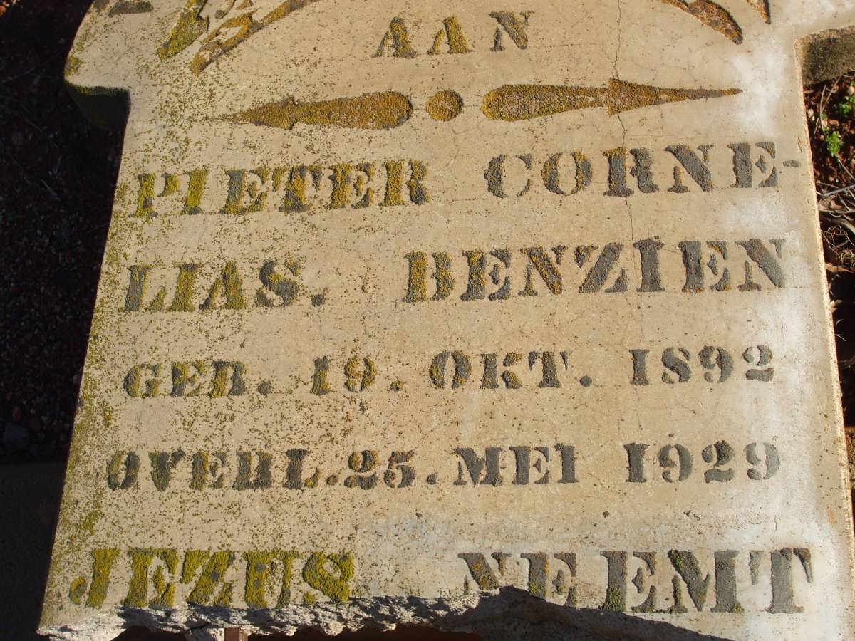 BENZIEN Pieter Cornelias 1892-1929