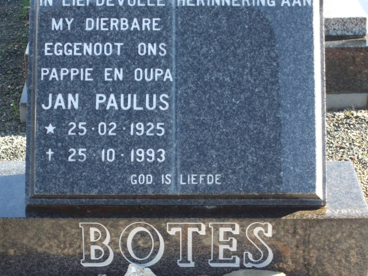 BOTES Jan Paulus 1925-1993
