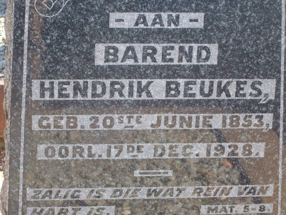 BEUKES Barend Hendrik 1853-1928