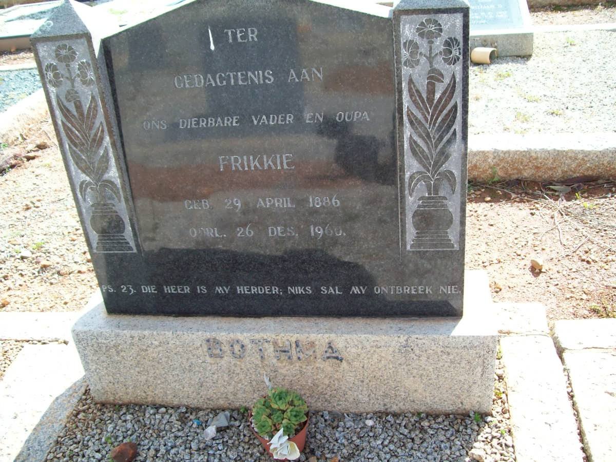 BOTHMA Frikkie 1886-1960