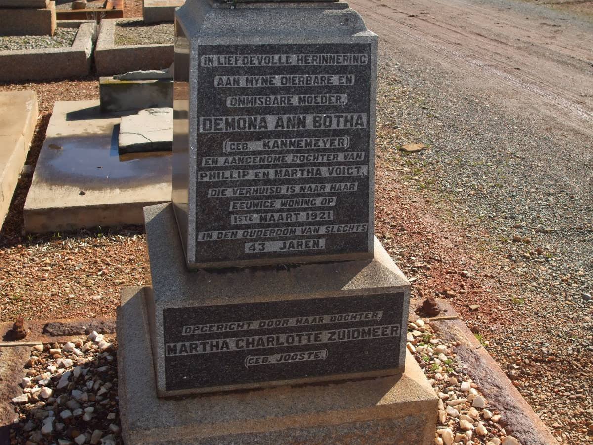 BOTHA Demona Ann nee KANNEMEYER -1921