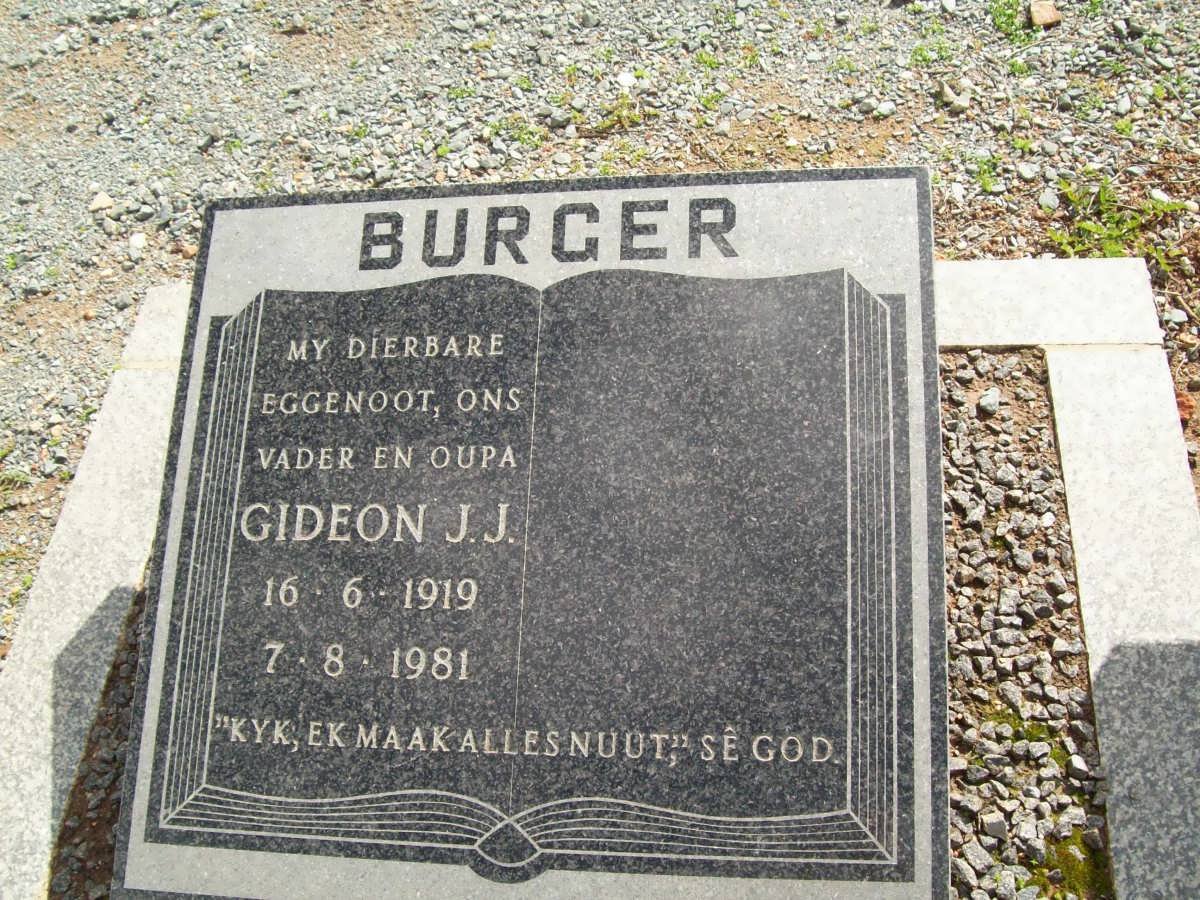 BURGER Gideon J.J. 1919-1981