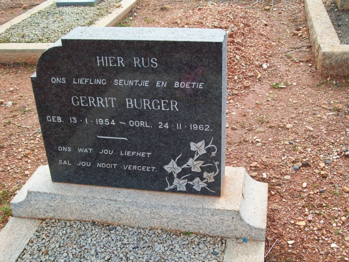 BURGER Gerrit 1954-1962