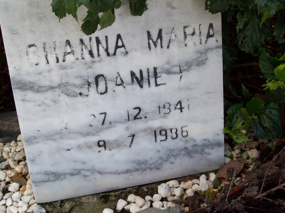 BURGER Jacobus Petrus Chatillon 1937- :: BURGER Johanna Maria 1941-1986