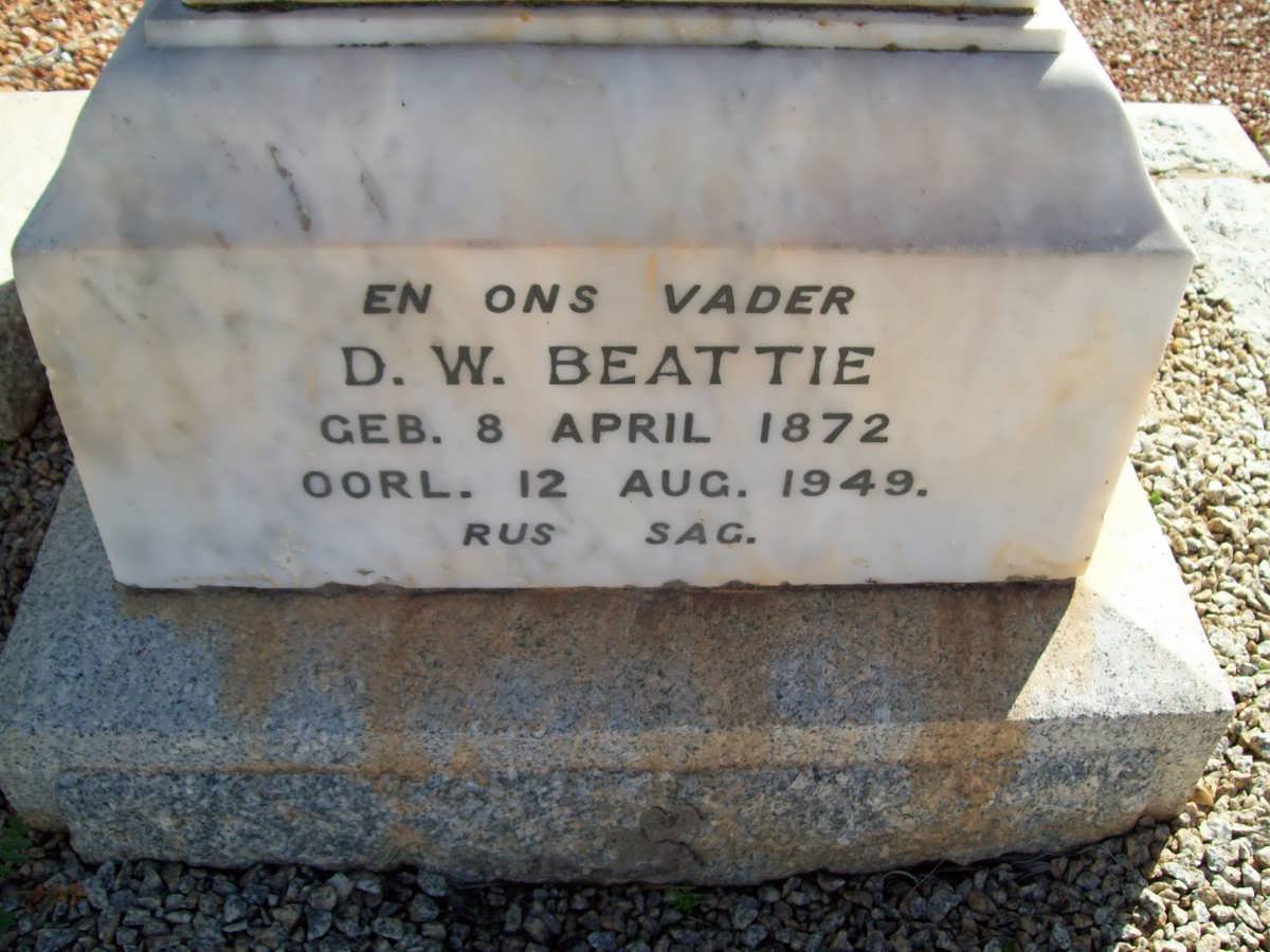 BEATTIE D.W. 1872-1949 &amp; Christina Claudina Franscina ORFFER 1867-1929