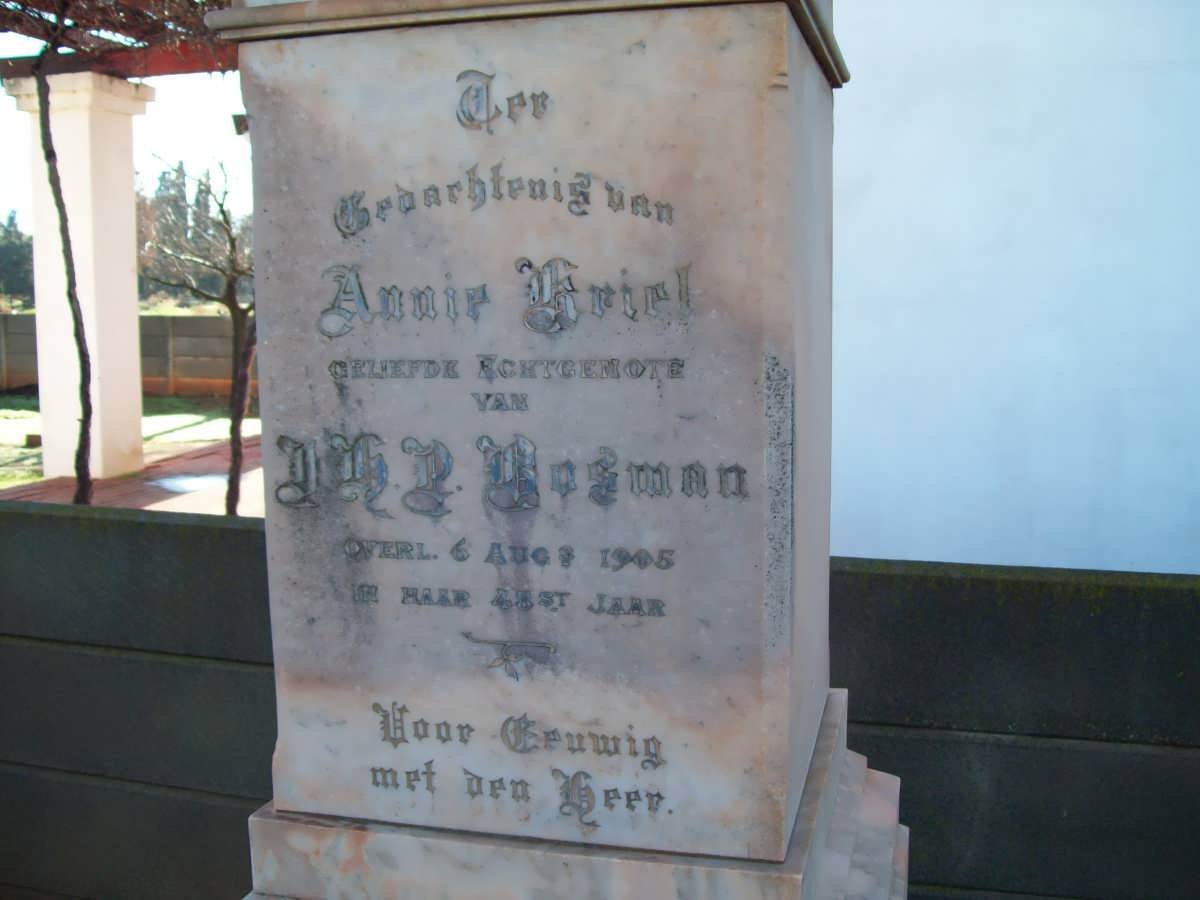 BOSMAN Annie nee KRIEL -1905