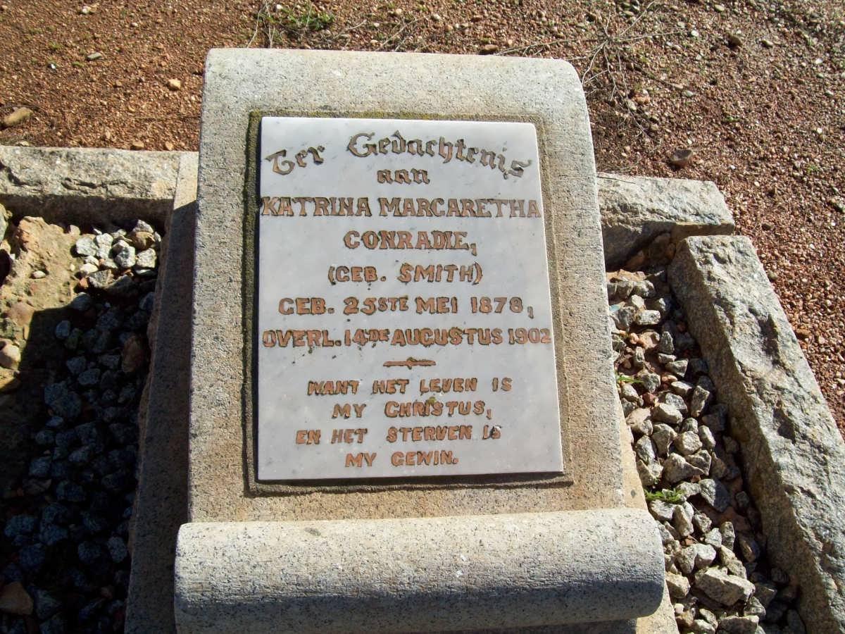 CONRADIE Katrina Margaretha nee SMITH 1878-1902