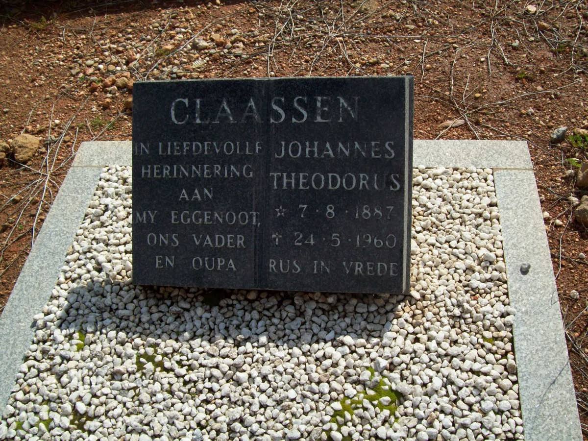CLAASSEN Johannes Theodorus 1887-1960