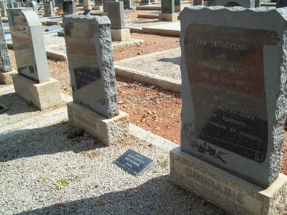 CONRADIE Edward Hugo 1883-1962 &amp; Anna Susanna Maria MOSTERT 1888-1963 :: CONRADIE Johannes Hendrik 1927-2001