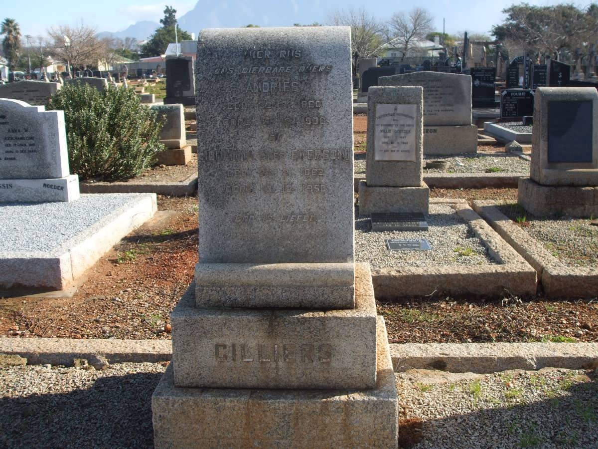 CILLIERS Andries 1868-1938 &amp; Johanna EVERSON 1862-1950