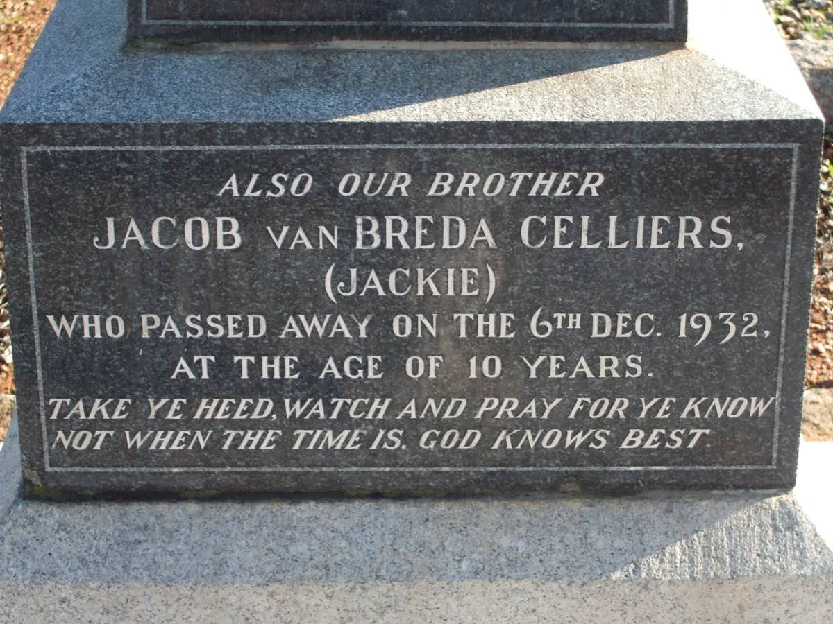 CELLIERS Jacob van Breda -1932