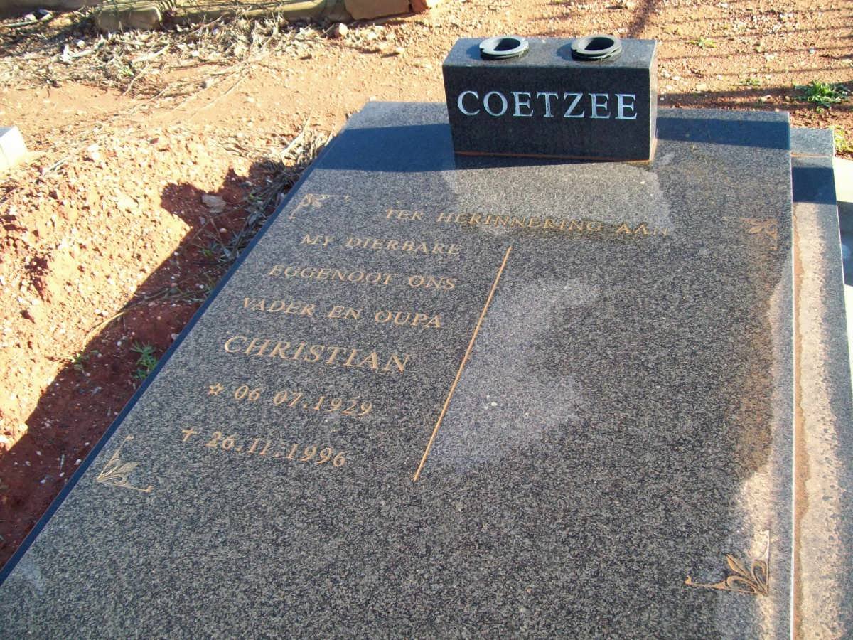 COETZEE Christian 1929-1996