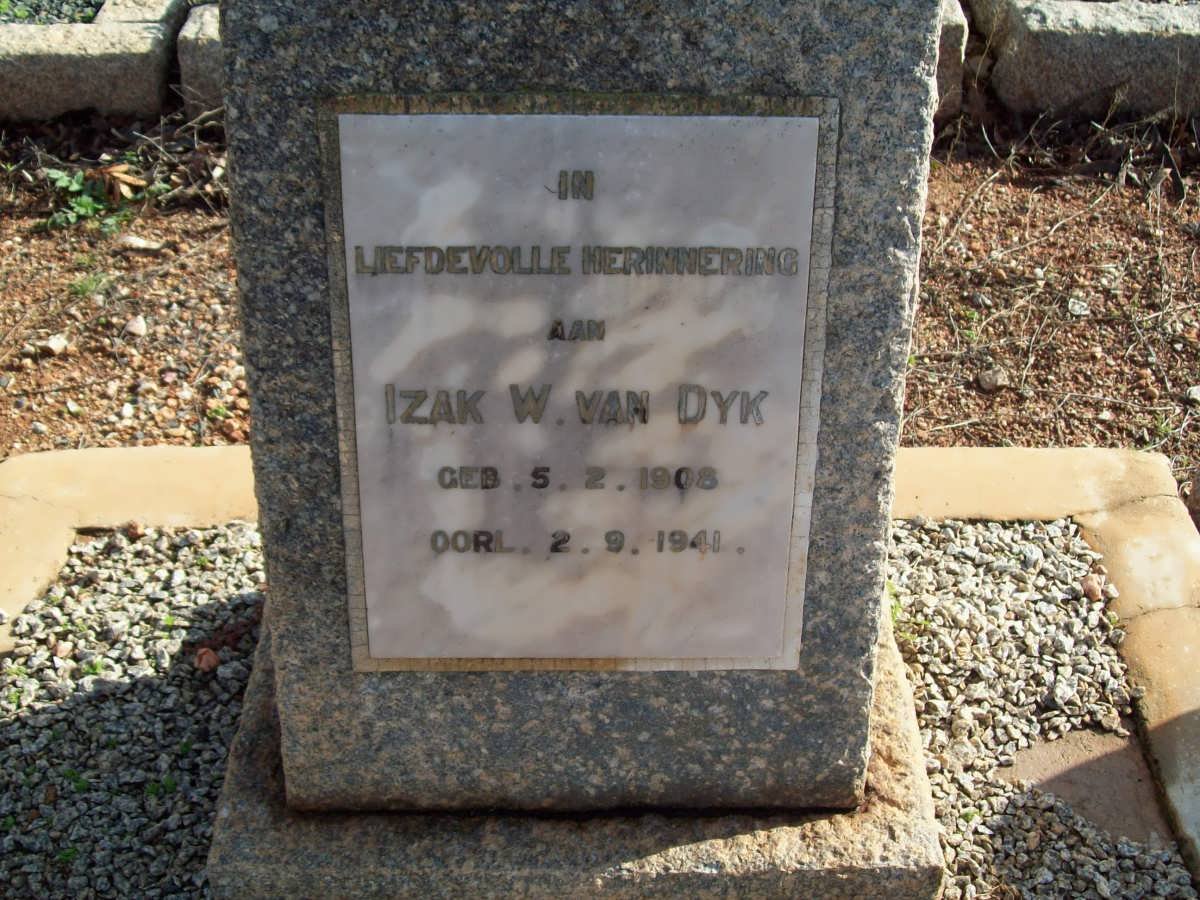 DYK Izak W., van 1908-1941