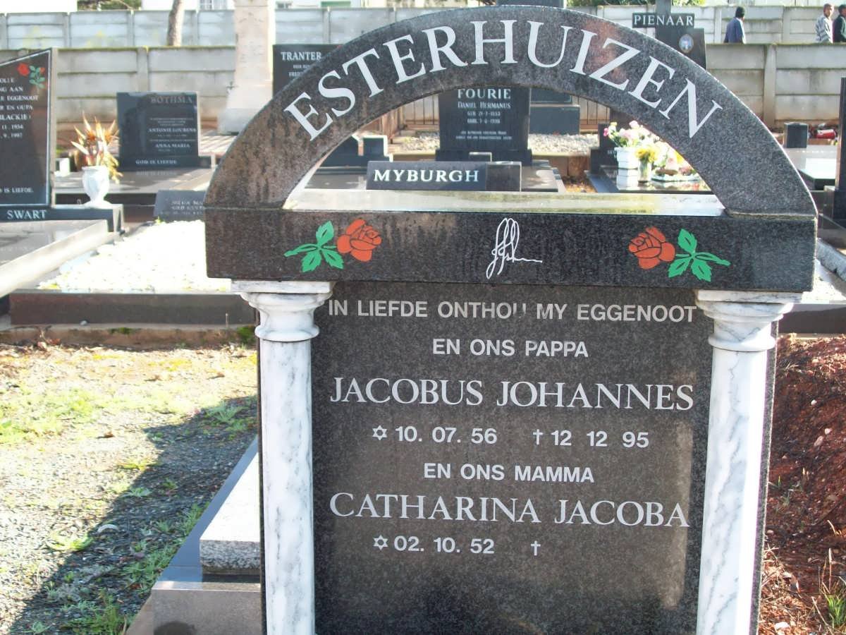 ESTERHUIZEN Jacobus Johannes 1956-1995 &amp; Catharina Jacoba 1952-