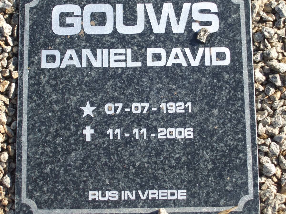 GOUWS Daniel David 1921-2006