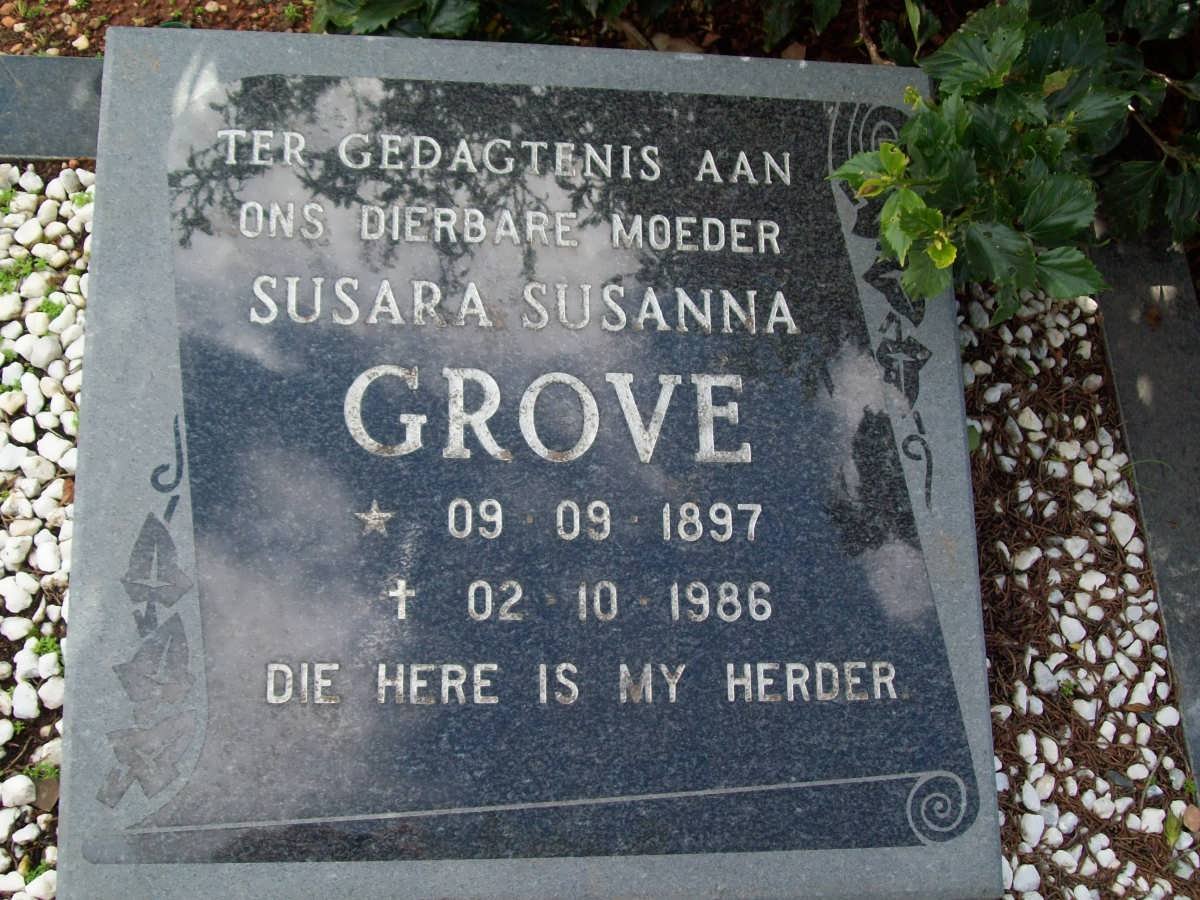 GROVE Susara Susanna 1897-1986