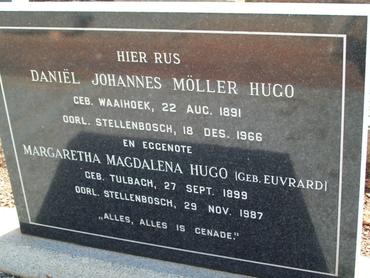 HUGO Daniel Johannes Moller 1891-1966 &amp; Margaretha Magdalena EUVRARD 1899-1987