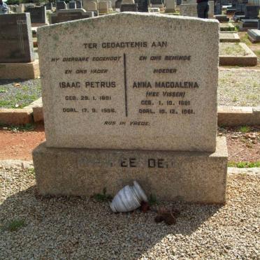 HEERDEN Isaac Petrus, van 1891-1956 &amp; Anna Magdalena VISSER 1891-1961