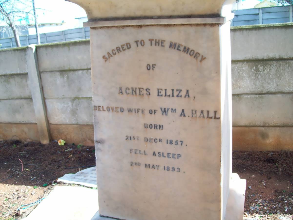HALL Agnes Eliza 1857-1893