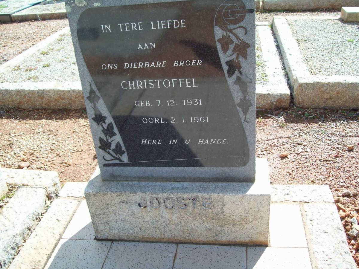 JOOSTE Christoffel 1931-1961