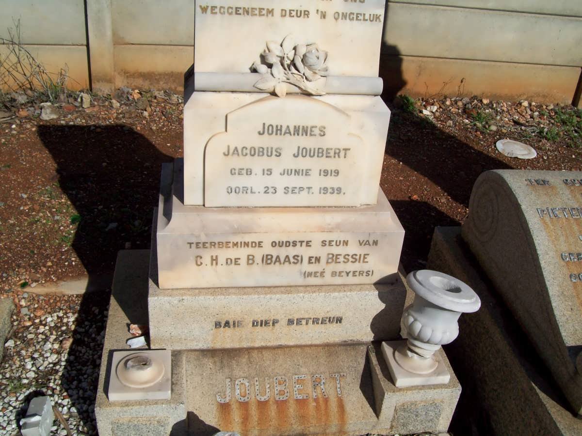 JOUBERT Johannes Jacobus 1919-1939
