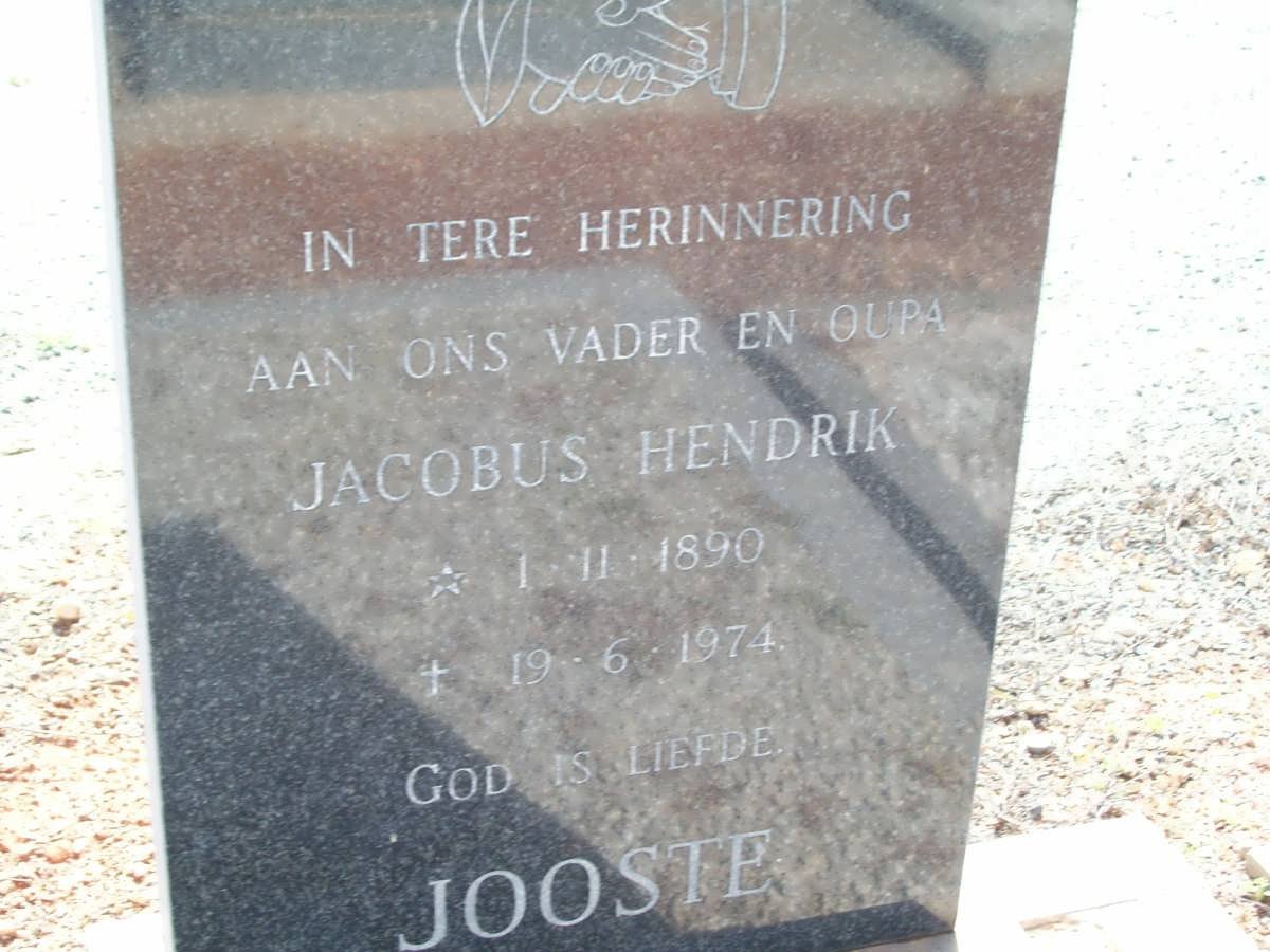 JOOSTE Jacobus Hendrik 1890-1974