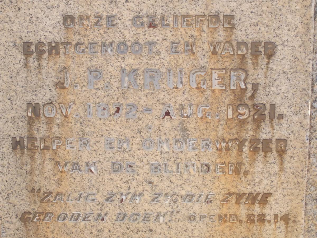 KRUGER J.P. 1872-1921