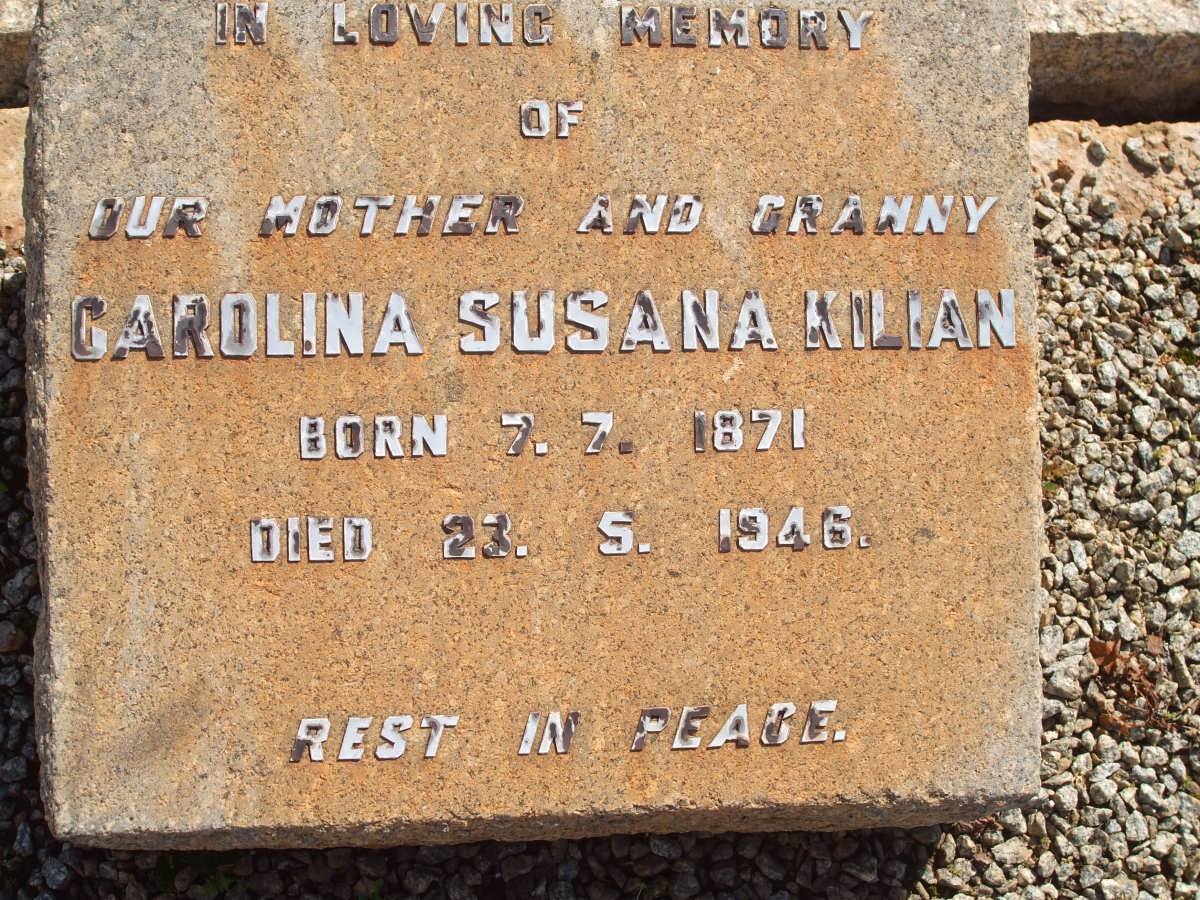 KILIAN Carolina Susana 1871-1946