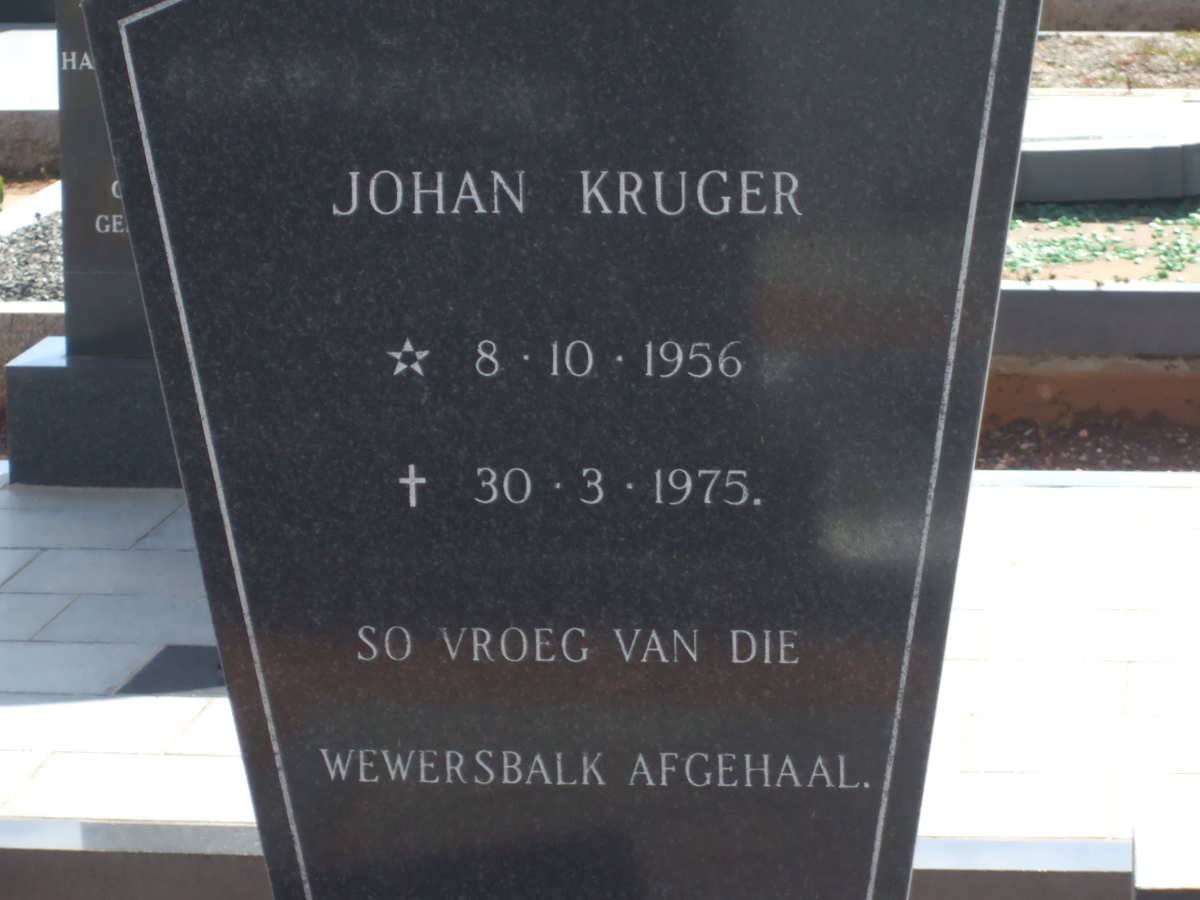 KRUGER Johan 1956-1975