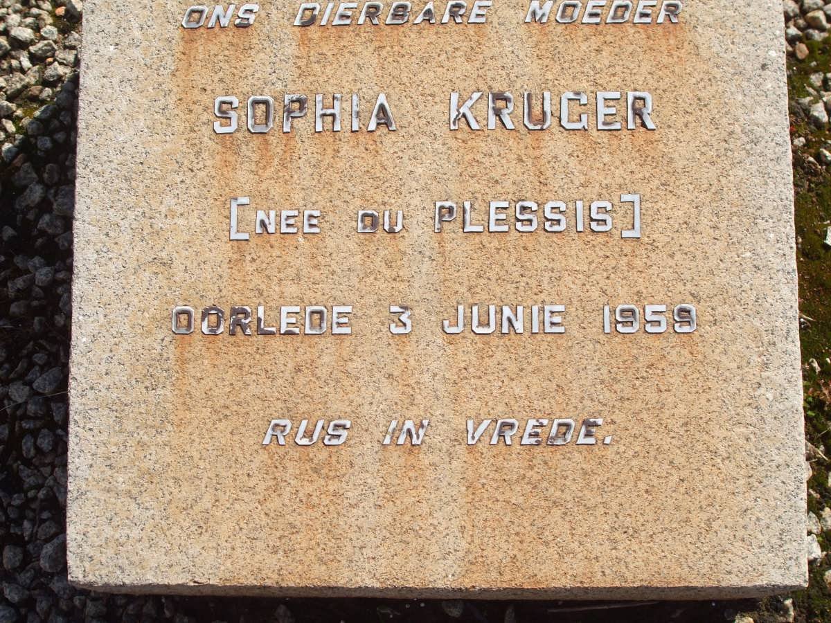 KRUGER Sophia nee DU PLESSIS -1959