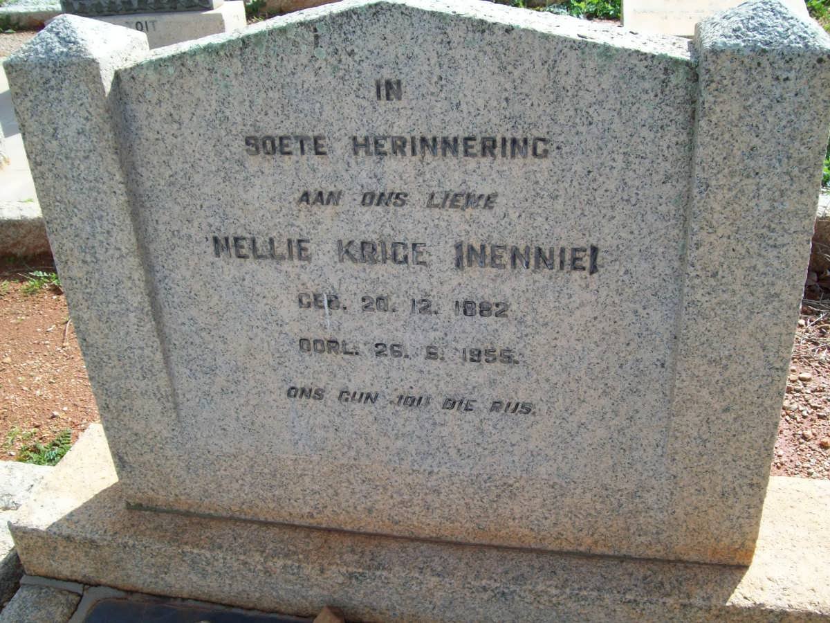 KRIGE Nellie 1882-1955